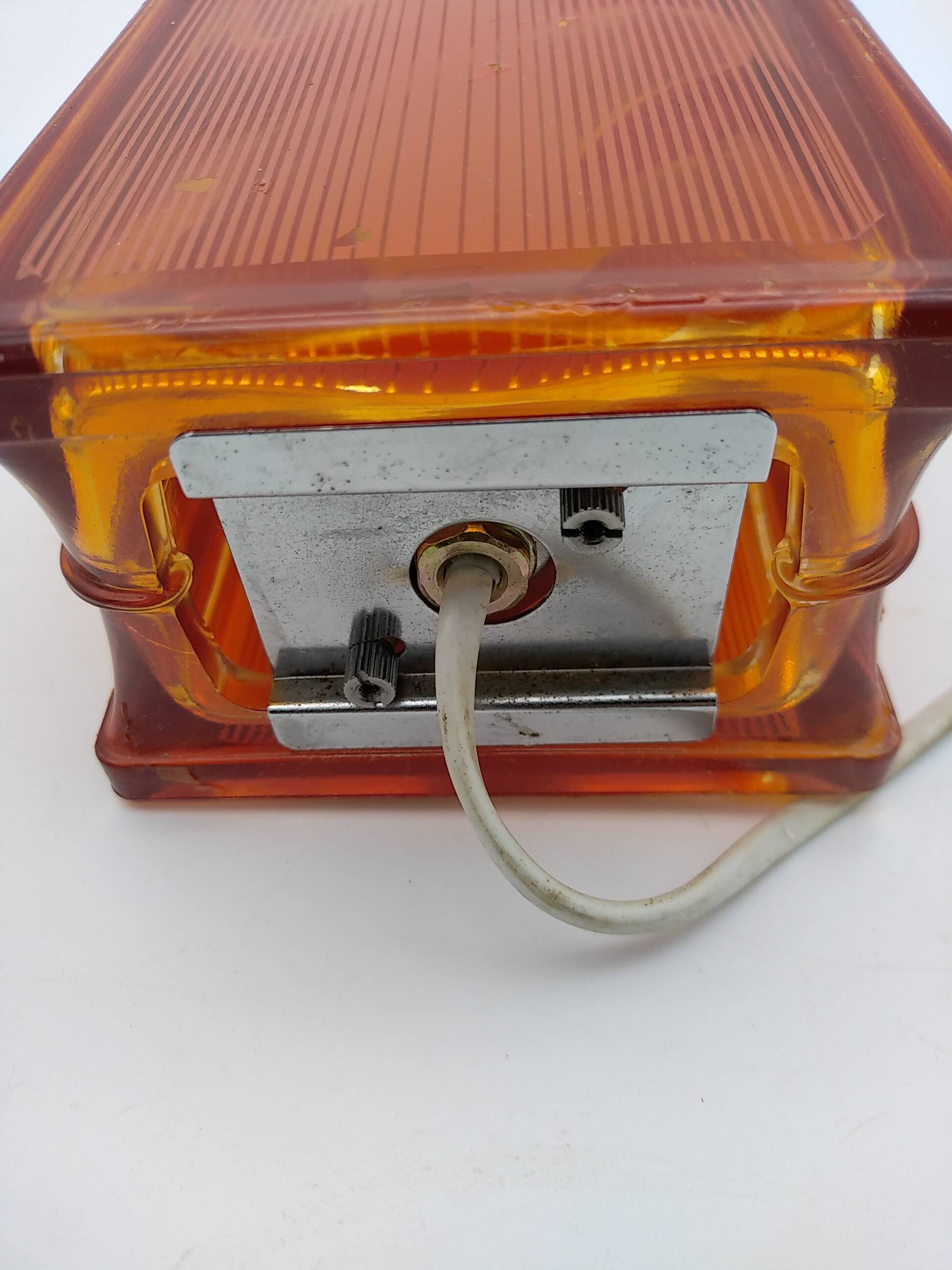 Lampe brique de verre leonardo vintage style feux stop 70 '