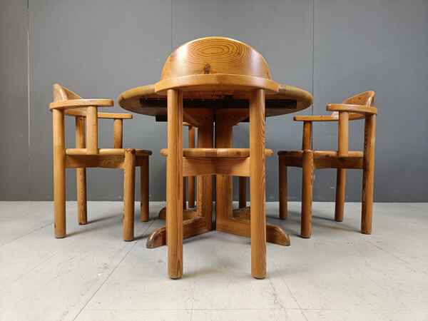 Ensemble de salle à manger en pin Rainer Daumiller pour Hirtshals Savvaerk - ensemble de 4.