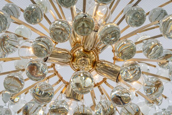 Lustre en verre Murano en forme de goutte, Christoph Palme, Allemagne, années 1970