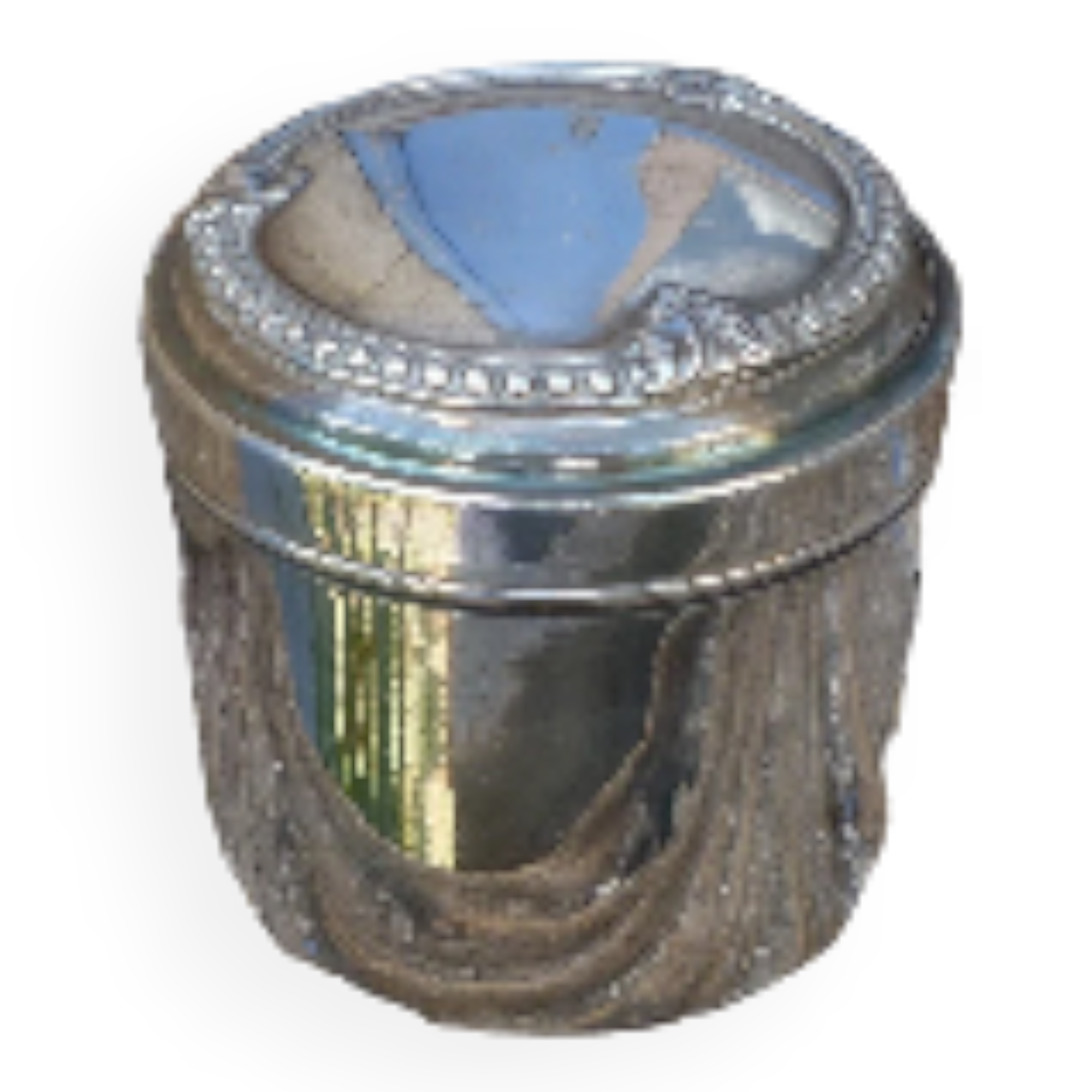 Old silver metal box hallmark AT