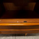 Scandinavian teak cabinet 1960 with mounting plan