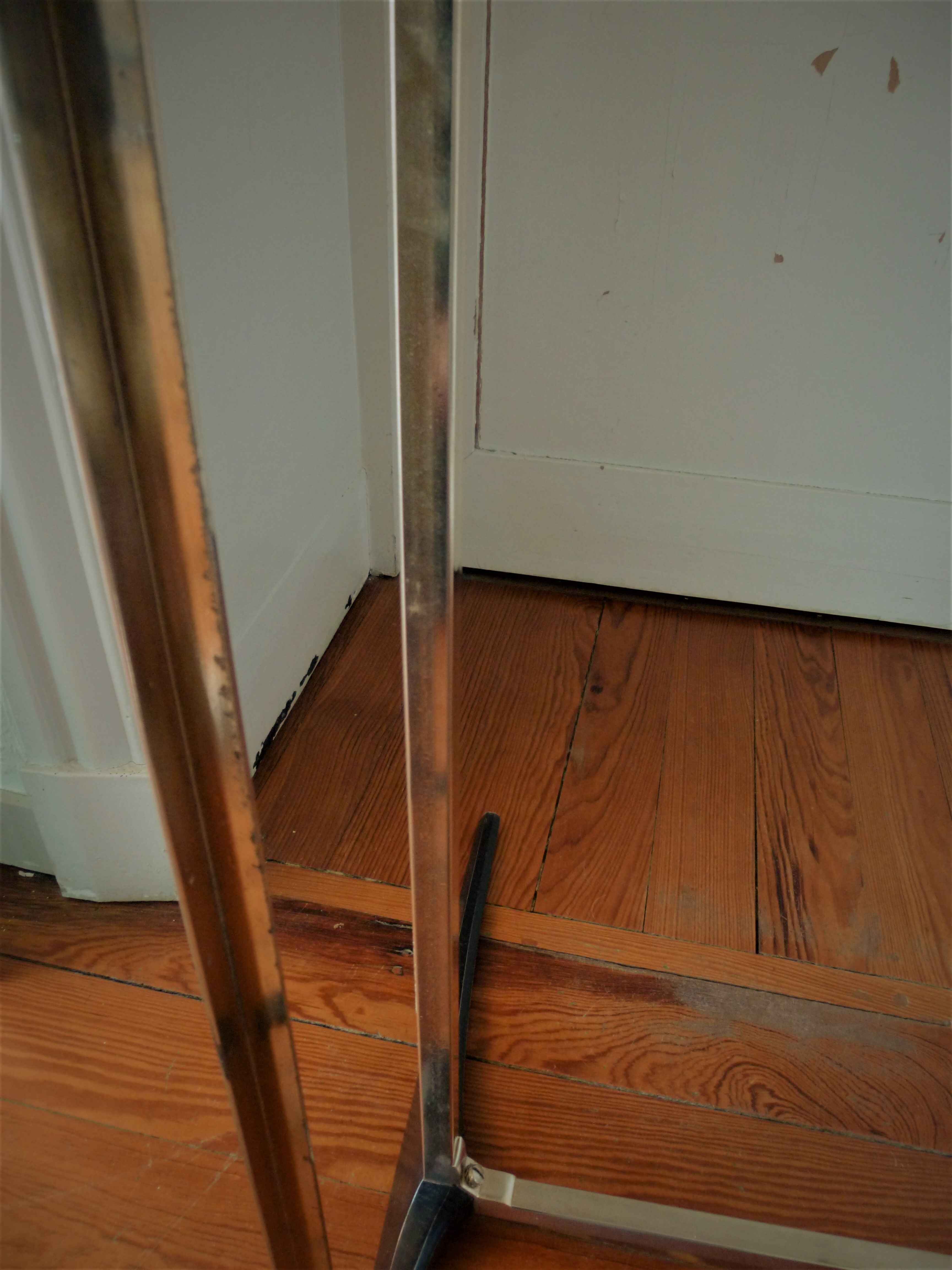 Metal coffee table, glass tray, 60s