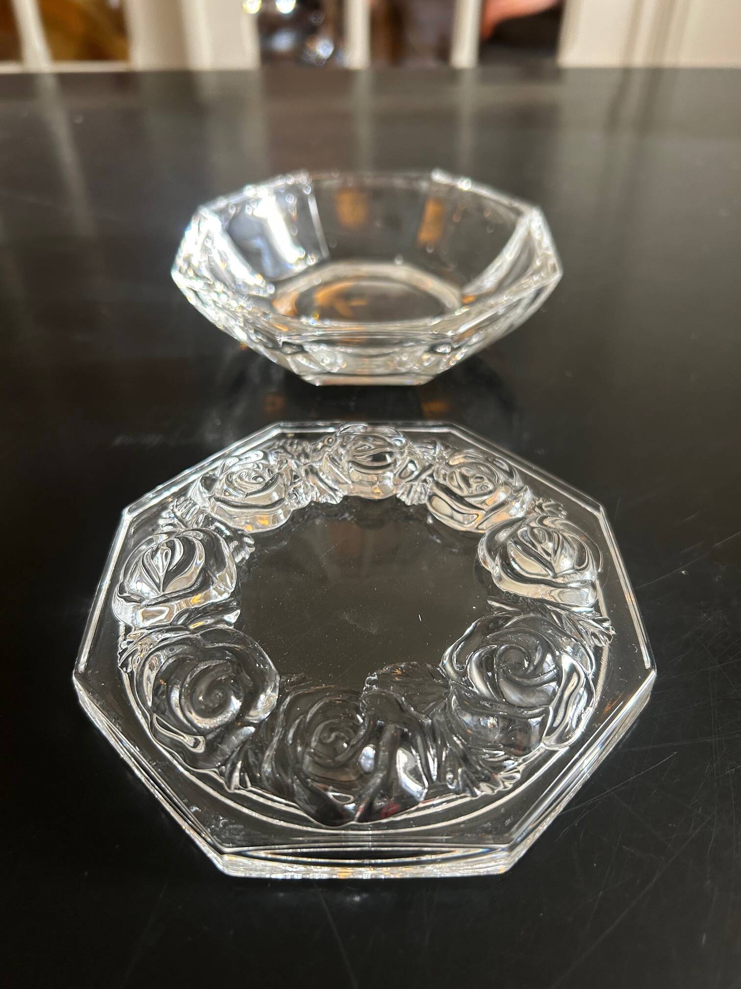 crystal box with rose decoration