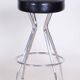Tabouret de bar Bauhaus en chrome et cuir, années 1930