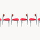 Ensemble de 6 chaises de salle à manger des années 1980