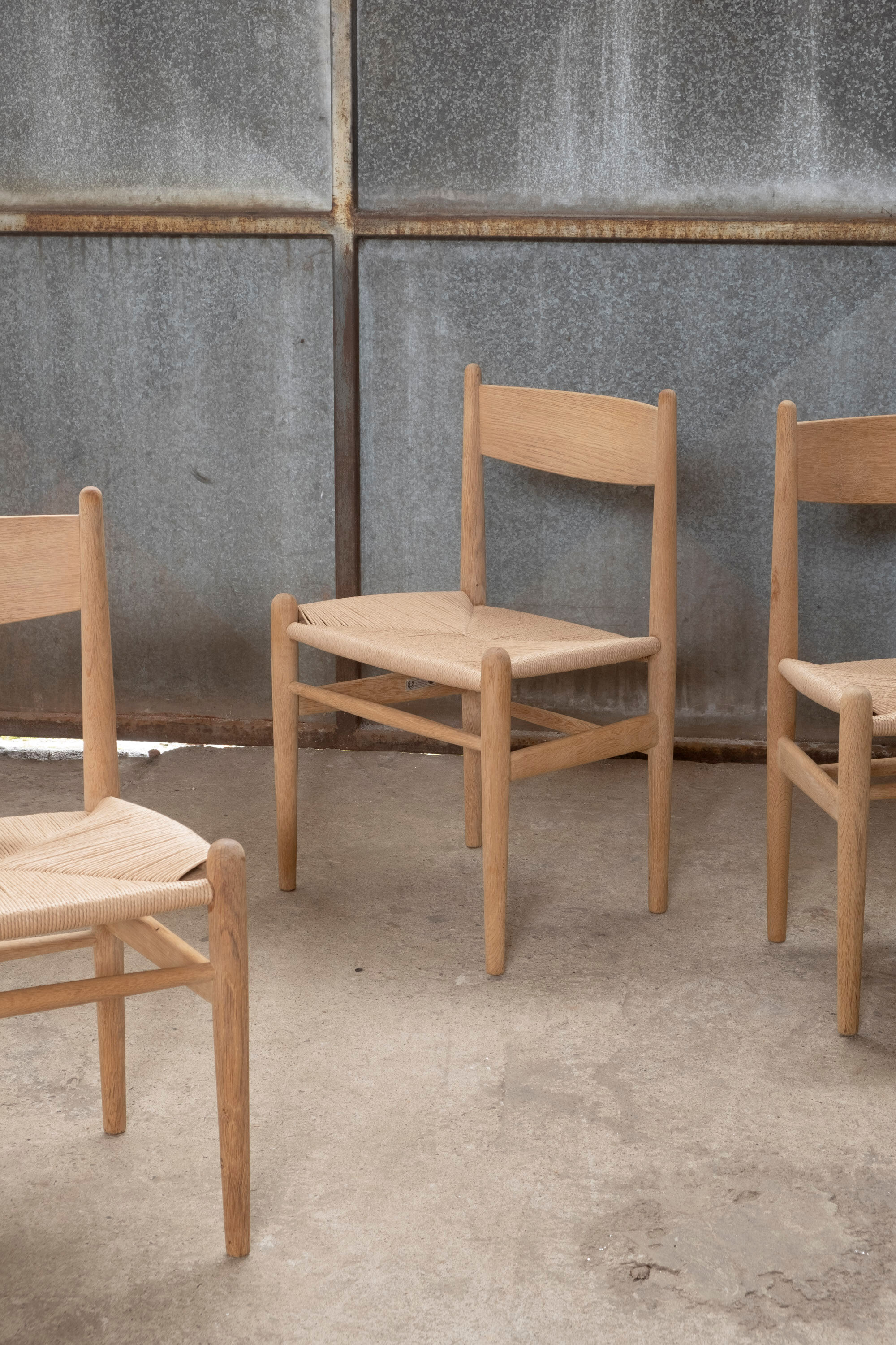 4 chaises CH36 d'Hans J. Wegner par Carl Hansen & Son