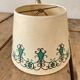Brass lamp, 2 M new fabric cable, painted lampshade