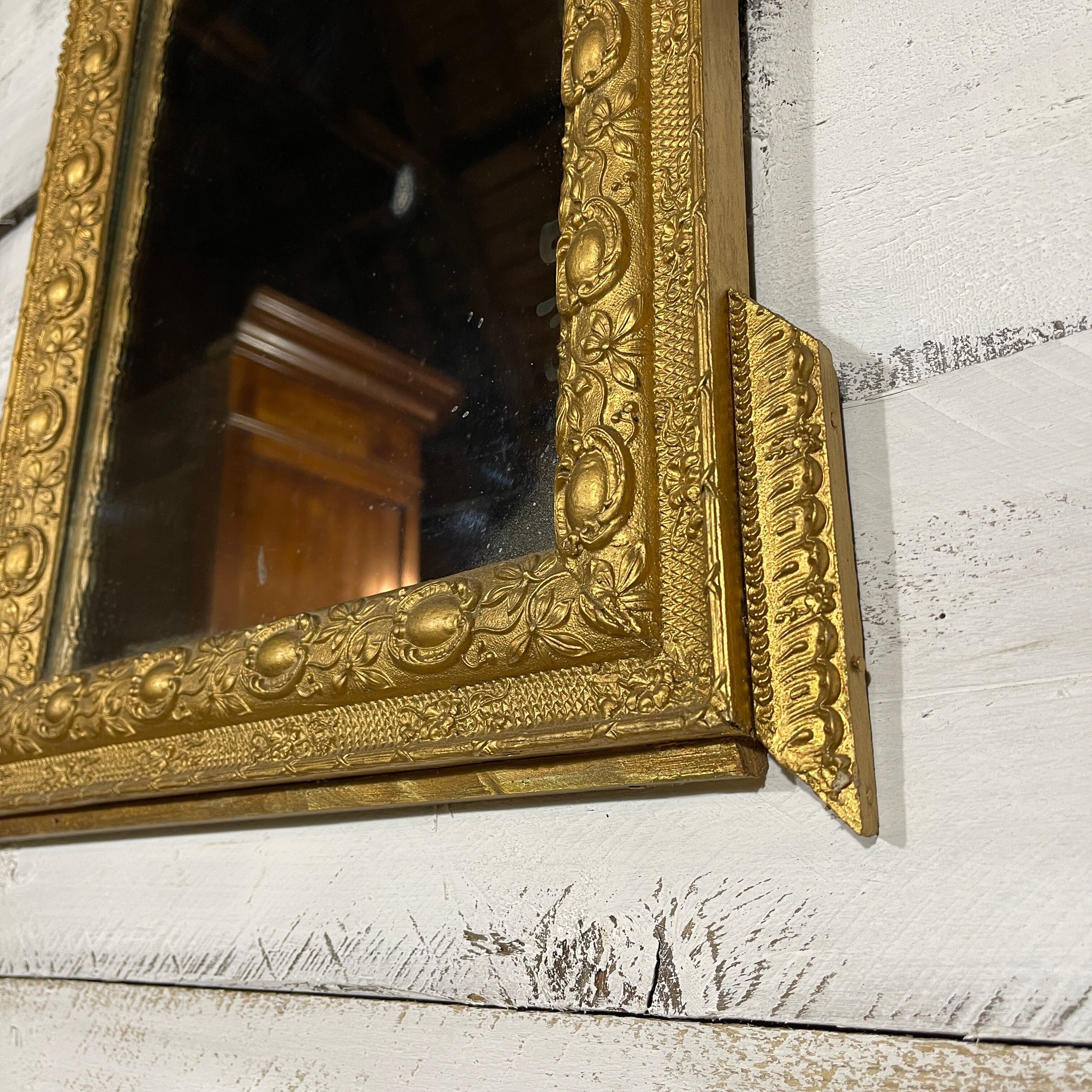 Golden baroque mirror