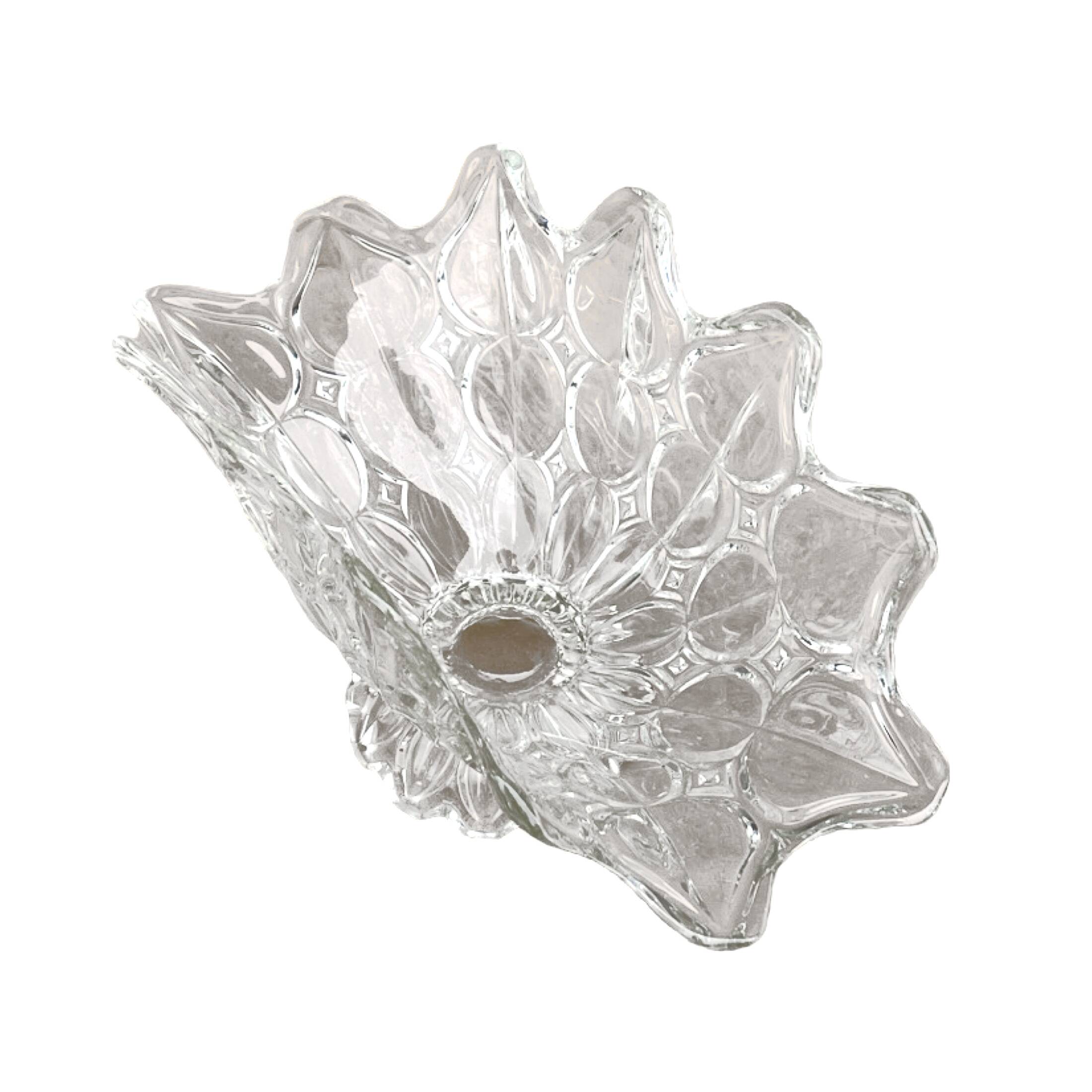 Bohemia glass jardiniere/plater, czechoslovakia 1970s