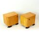 Art Deco Bedside Tables In Root Veneer, Czechoslovakia 1940s