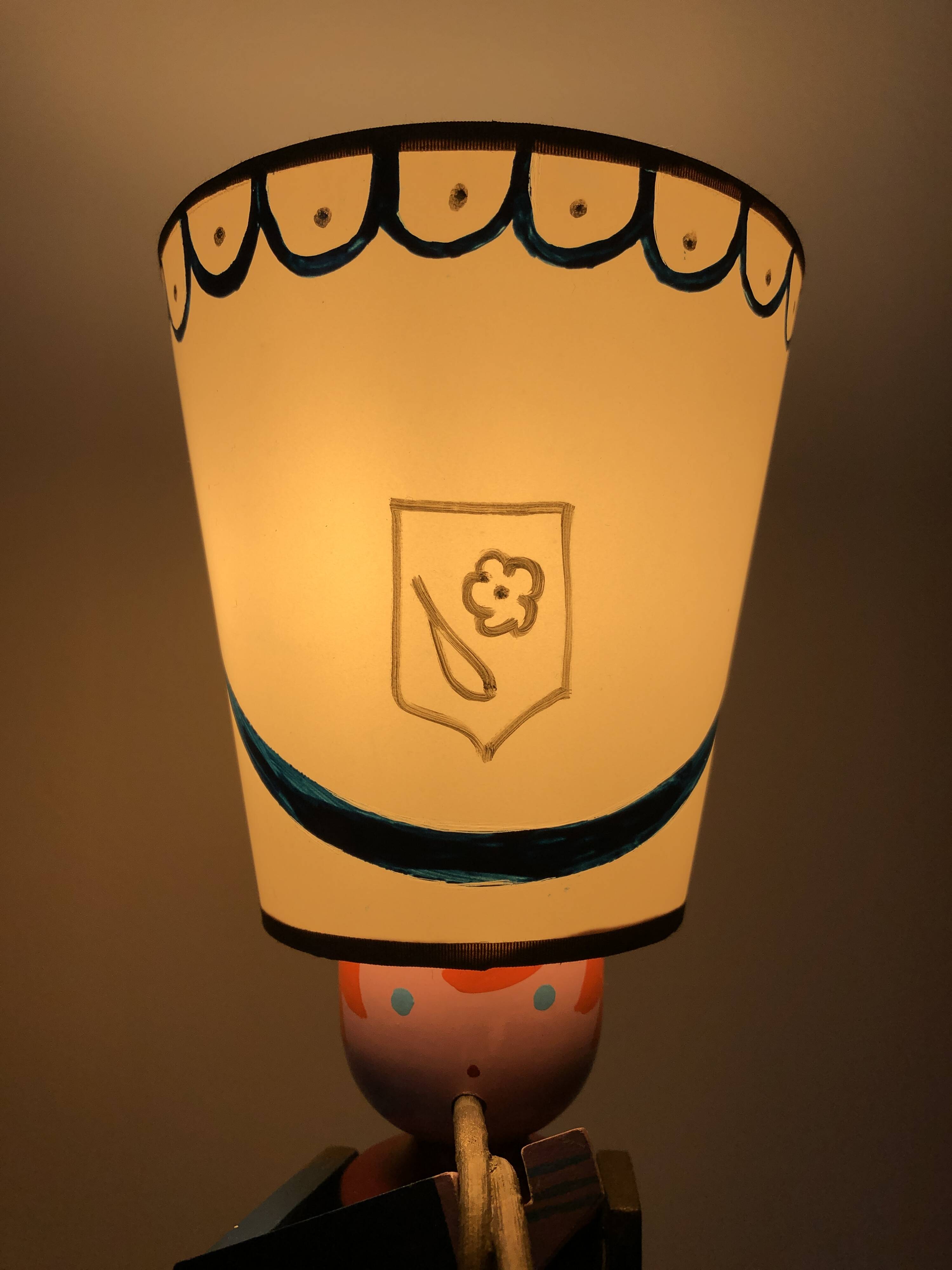 Musical soldier lamp by Suzanne Bonnichon 1960