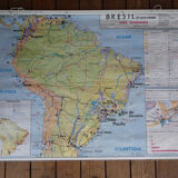 School map poster vintage Brazil Edition MDI
