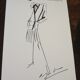 Christian dior, nice sketch of the 1980s black-and-white press mode