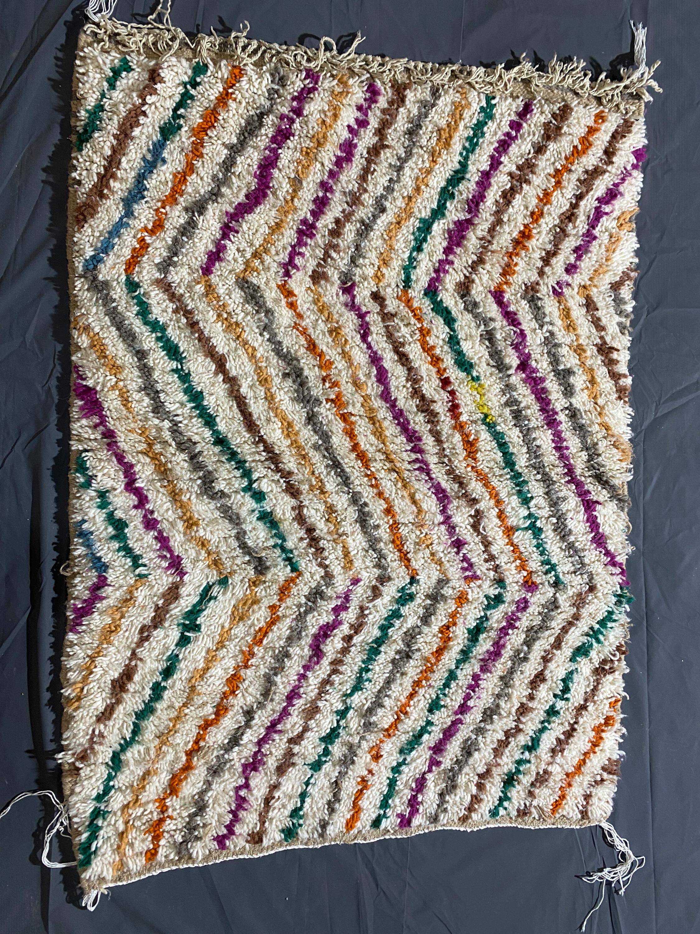 Handmade wool Berber rug 3 x 2 m