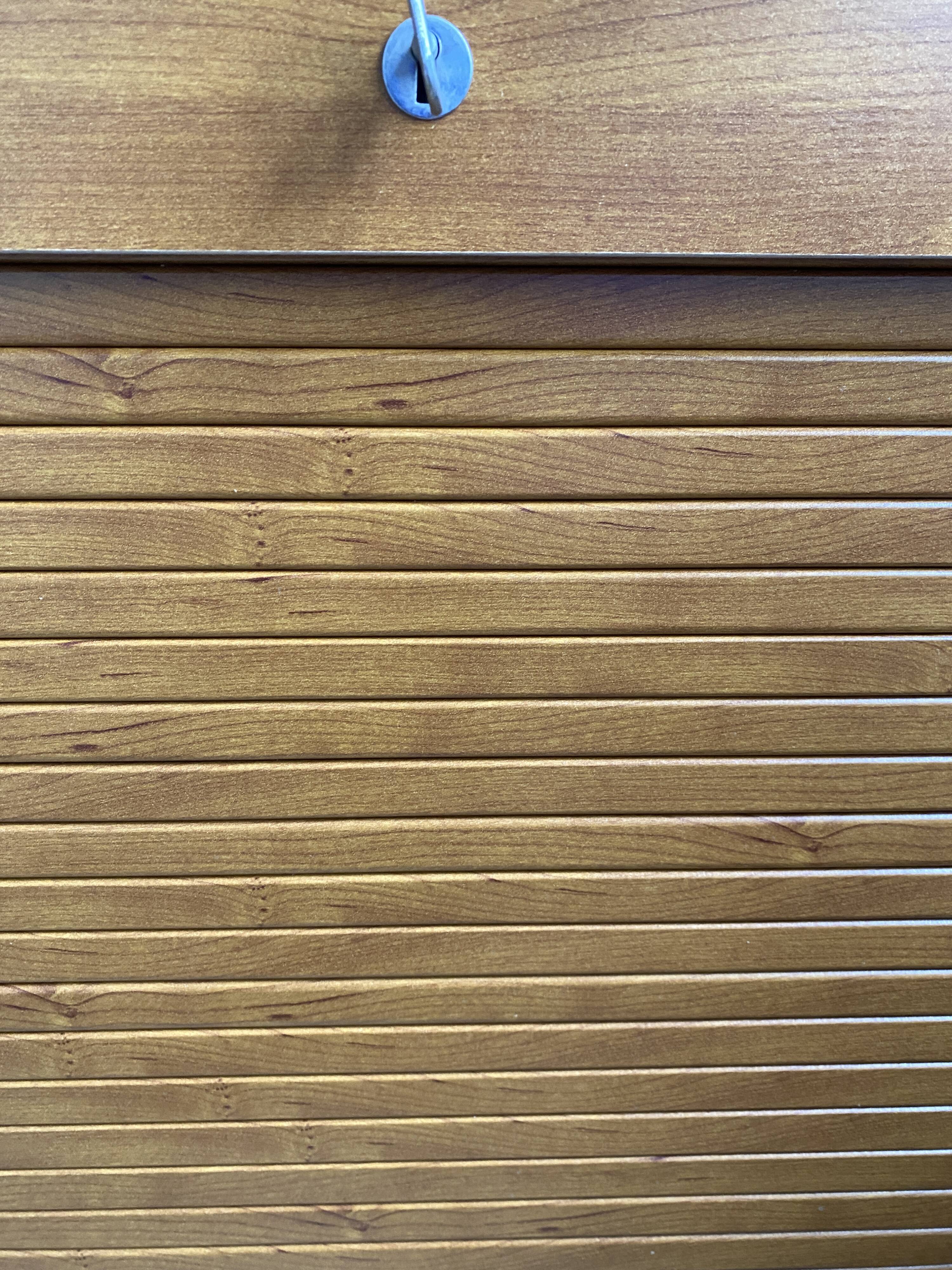 Low storage unit, 70s/80s three height-adjustable shelves