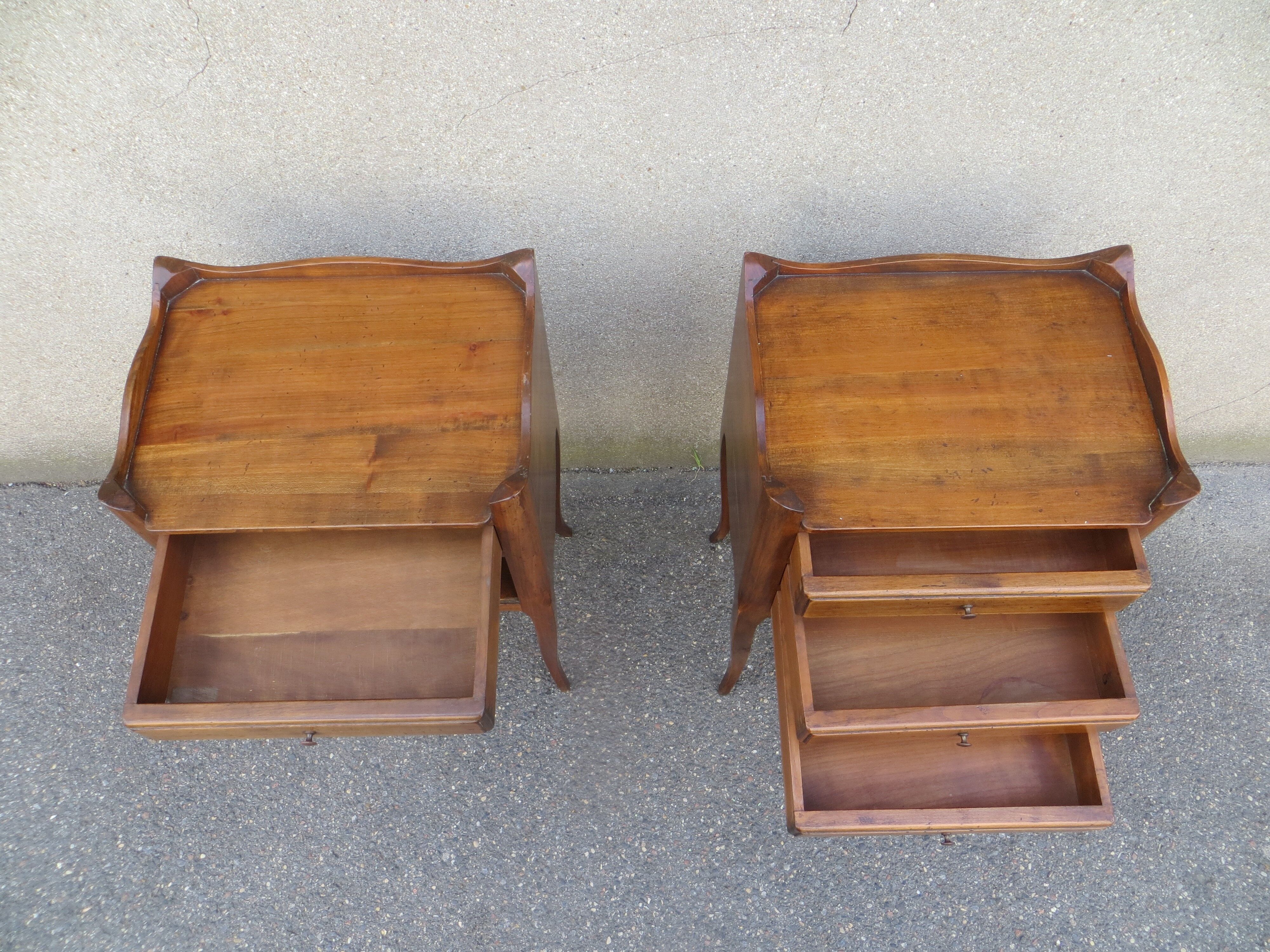 Pair of bedside table Louis XV style