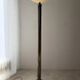 Lumiere brass floor lamp with glass uplighter France 1980s