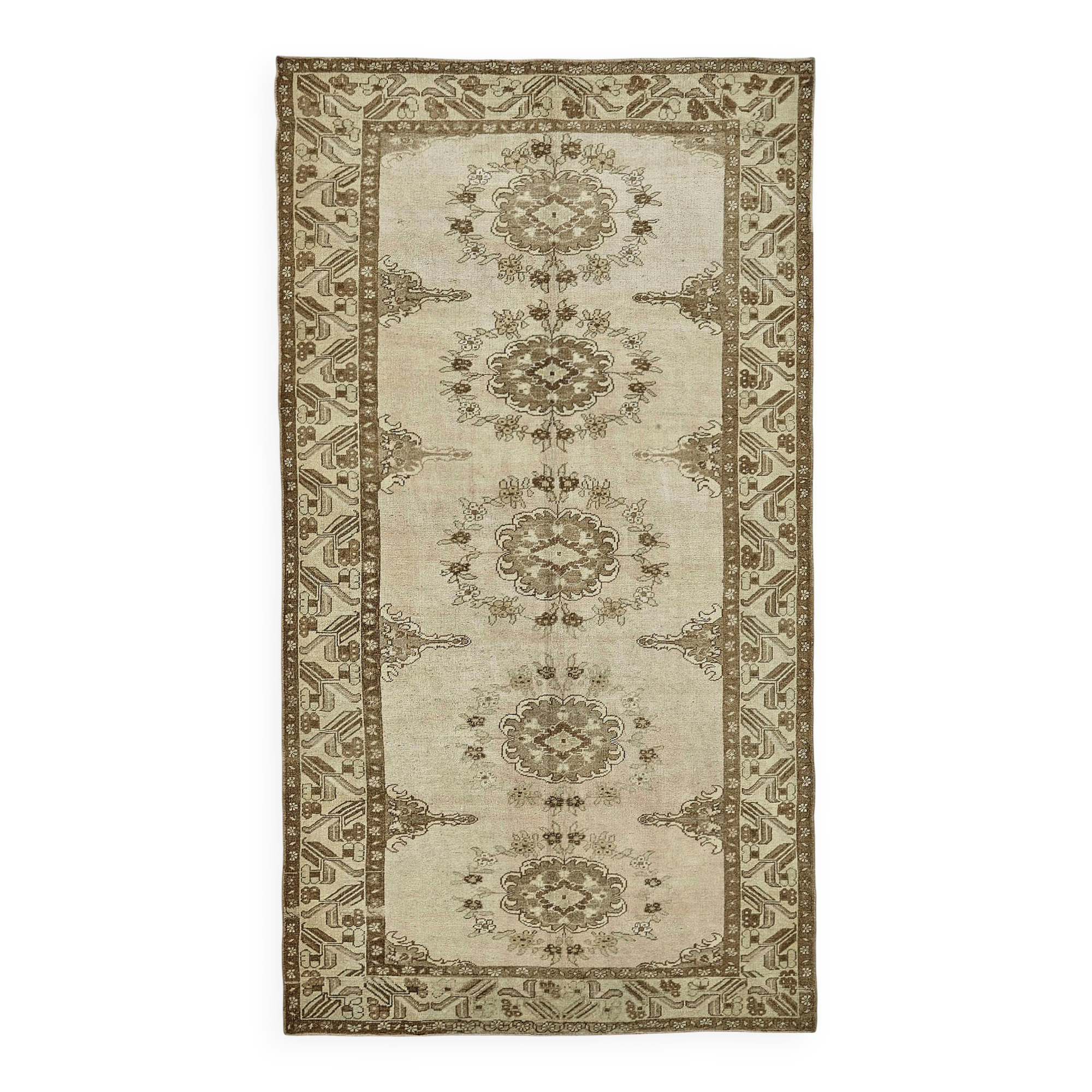 Turkish Vintage Anatolian Rug 161 cm x 295 cm
