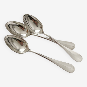 3 small teaspoons in classic Christofle silver metal