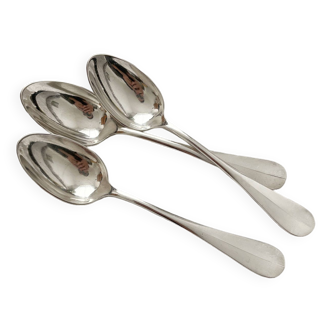 3 small teaspoons in classic Christofle silver metal