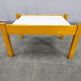 Mid Century Beech Plant Stands with Umakart Tops, 1970s Set