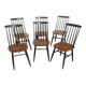 6 Vintage Scandinavian Fanett Chairs by Tapiovaara from the 1960s