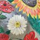 Vintage Hand-Painted Floral Clay Wall Plate - 1970s Yugoslavia