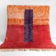 Berber mr4015 beni mrirt handwoven rug from morocco, geometric - red / orange