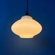 Mid-century milk glass pendant light attributed to Louis Kalff