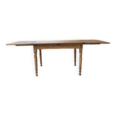 Table de ferme noyer + allonges