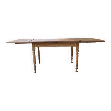 Table de ferme noyer + allonges