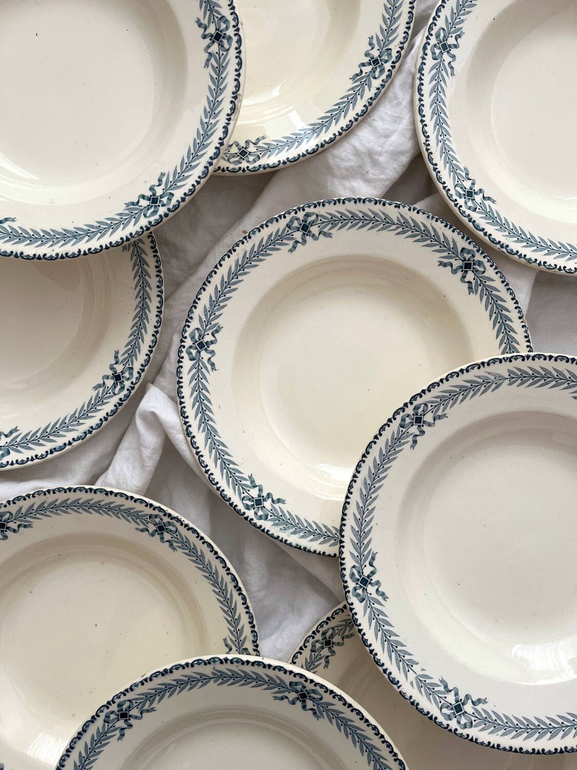 10 deep iron earthenware plates “Chinon” Choisy le Roi