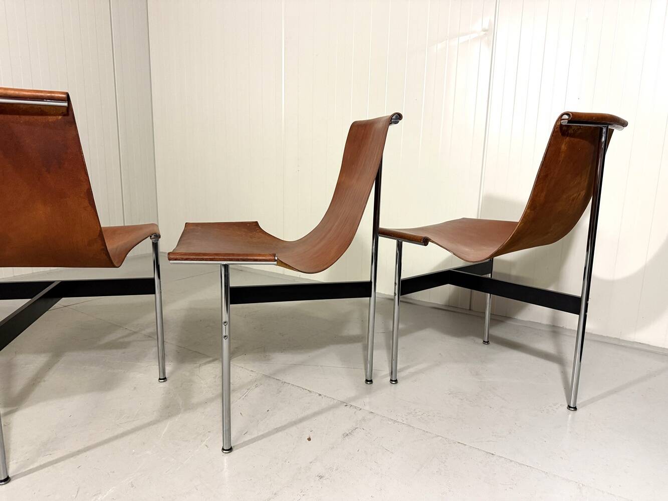 ICF De Padova T-chairs by Katavolos, Kelley and Littell, Italy 1950’s