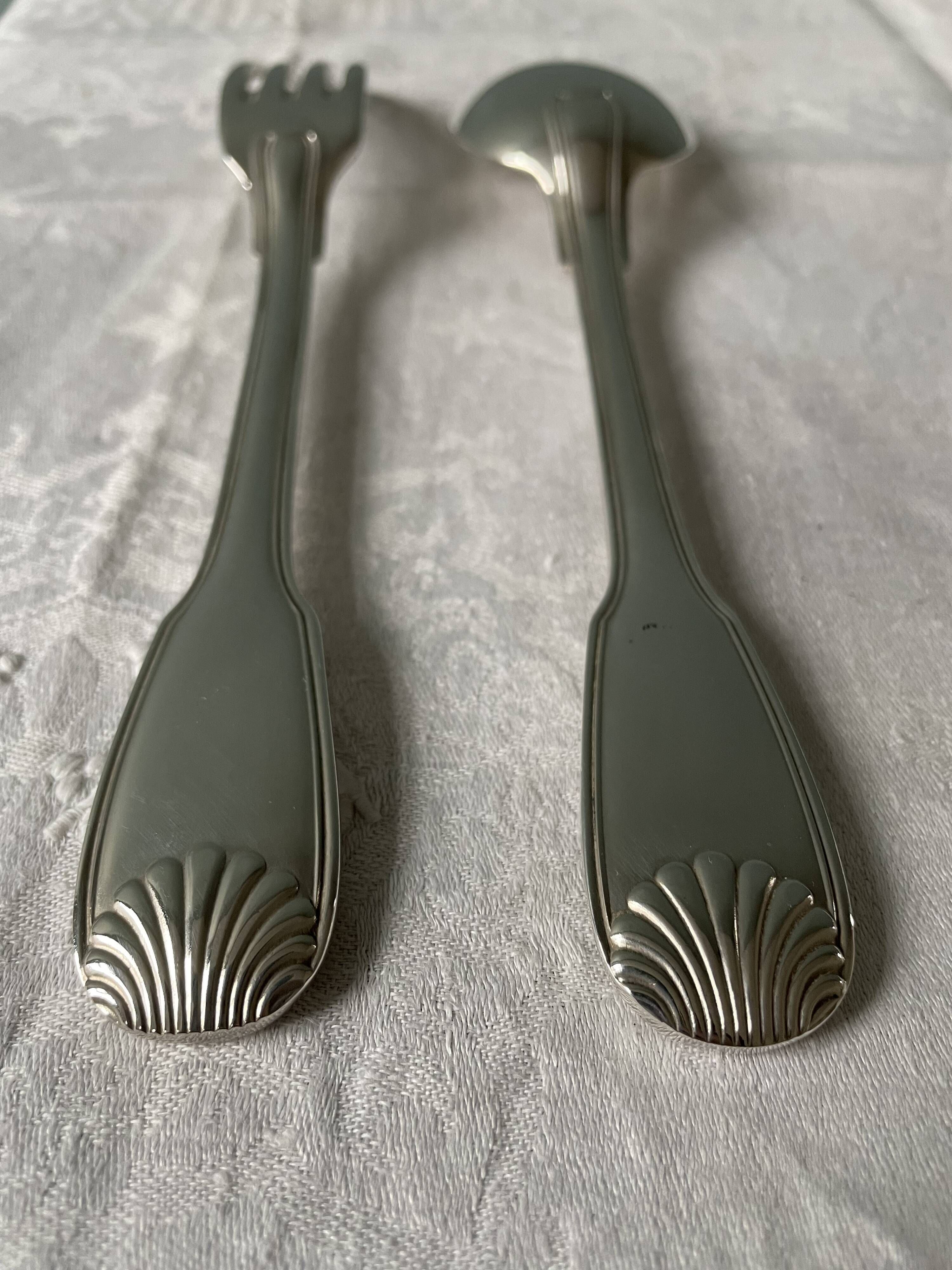 Ercuis housewife in silver metal 90gr of 24 pieces