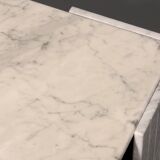 Table basse italienne en marbre en forme de larme, années 1980