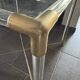 Vintage plexiglass and brass table