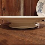 French vintage serving stand plate, R. Lafitte, Terre de Fer, Salins