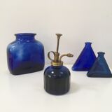 Vintage cobalt blue glass pot