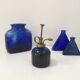 Vintage cobalt blue glass pot