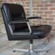 Fauteuil de bureau en cuir " Vaghi "design italien