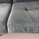 Banquette velours et bois clair, scandinave vers 1960/70