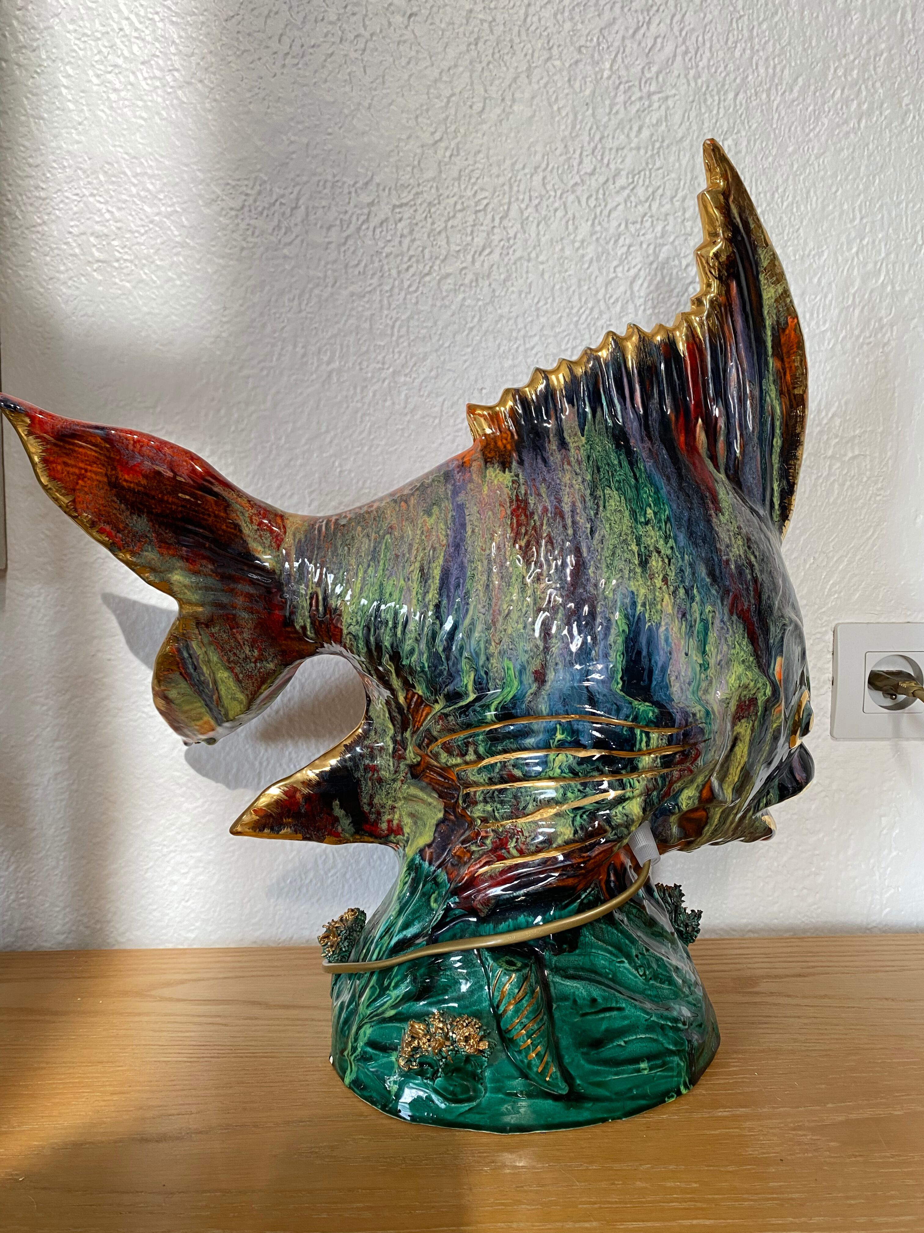 Lampe Vallauris poisson