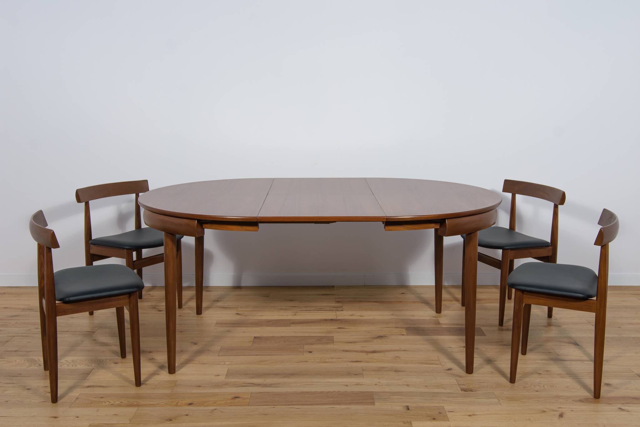 Mid-Century Teak Dining Table & Chairs by Hans Olsen for Frem Røjle, 1960s, Set of 5