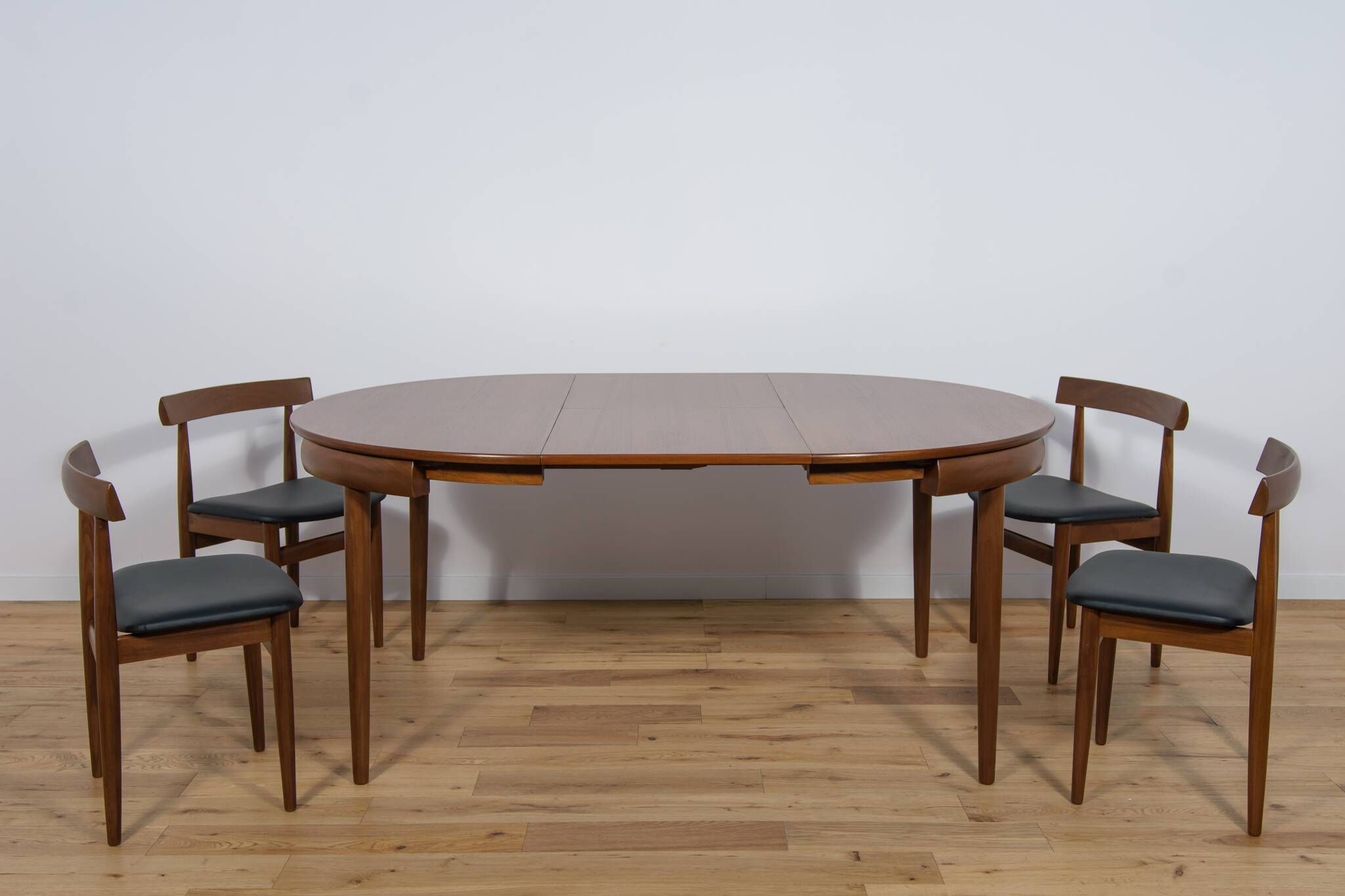 Mid-Century Teak Dining Table & Chairs by Hans Olsen for Frem Røjle, 1960s, Set of 5