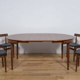 Mid-Century Teak Dining Table & Chairs by Hans Olsen for Frem Røjle, 1960s, Set of 5