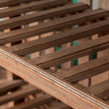 Shelves with teak slats