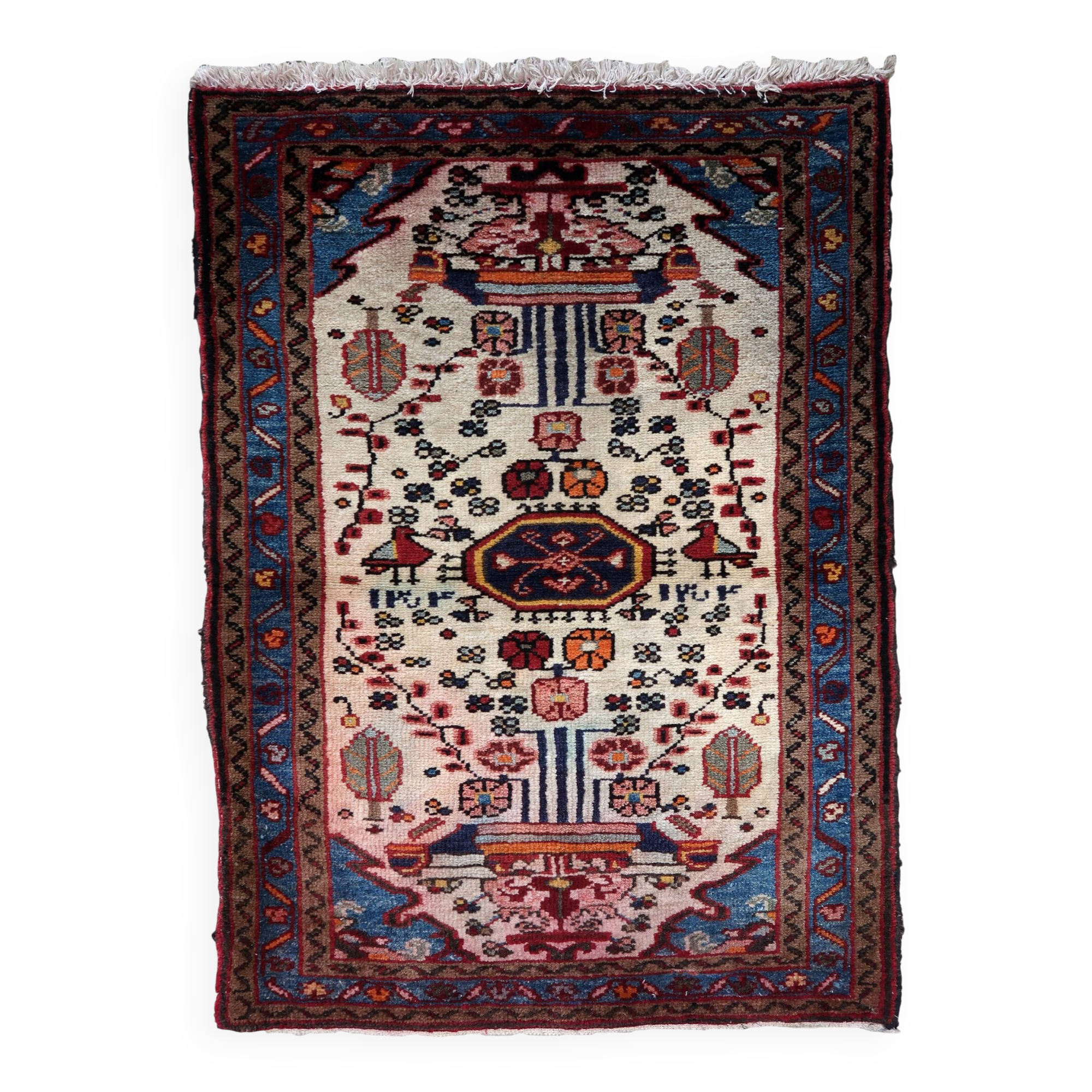 Tapis vintage fait main Mahal 72cm x 108cm - 1C1013