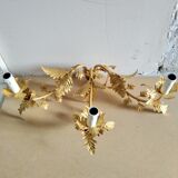 Applies three branches in gilded iron