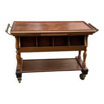 Luxury Service Trolley NÉODYS Lyon – Solid Wood & Brass