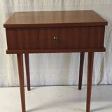 Modernist teak bedside table - mid 20th century